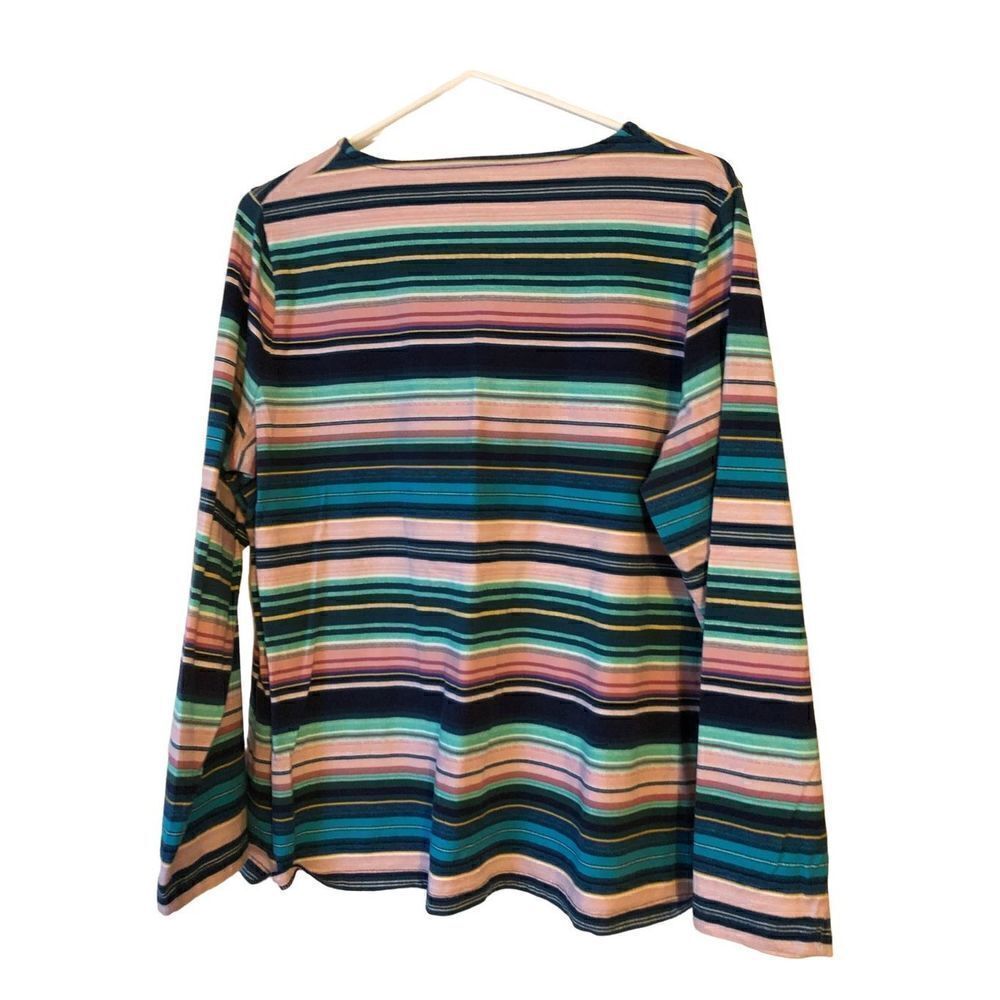 Talbots Multicolored Striped Top - Picture 3 of 8